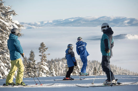 Socially Distant Family Looks Out over Northstar California