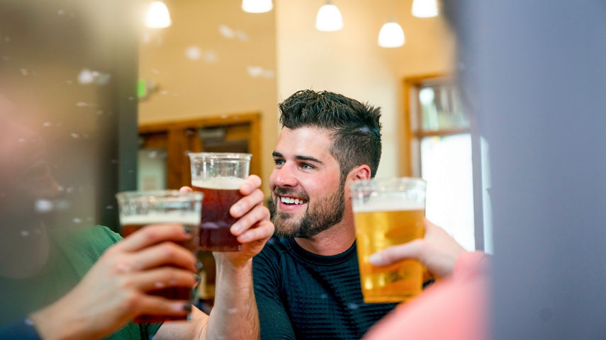 Friends enjoy apres at Labontes in Keystone, CO.