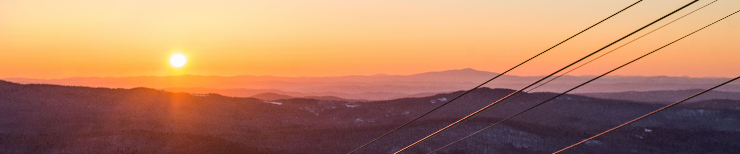 Skier Makes Sunrise Turns at Mount Snow