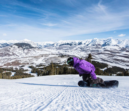 Friends enjoy a freshly groomed trail in Crested Butte, CO.