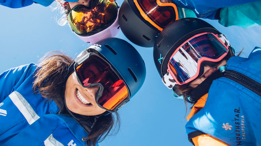 Kids ski school at the resort in Northstar, CA.