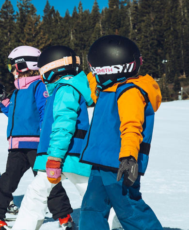 Kids ski school at the resort in Northstar, CA.
