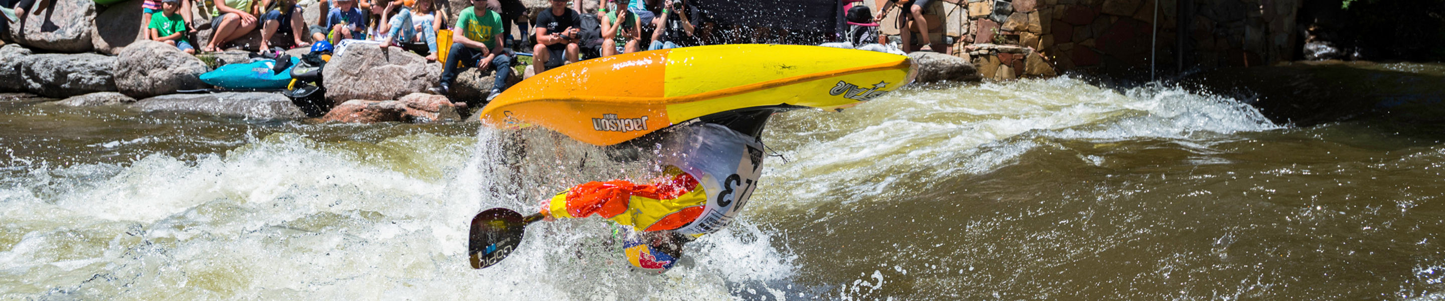 Freestyle kayak at Go Pro Games in Vail, CO.