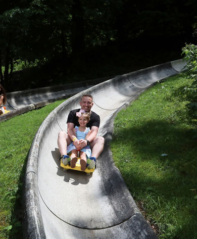 Guests Enjoy Giant Slide at Seven Springs