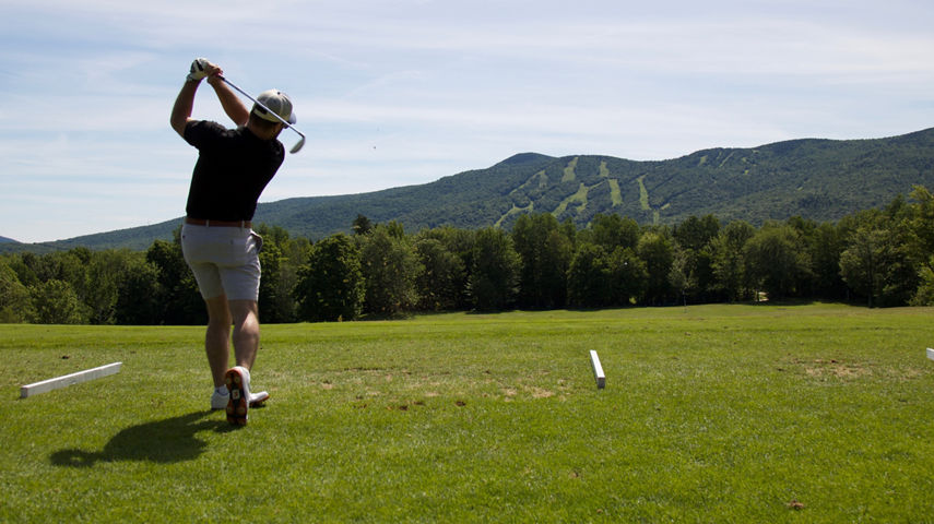 Man Plays Golf at Mount Snow Golf Club