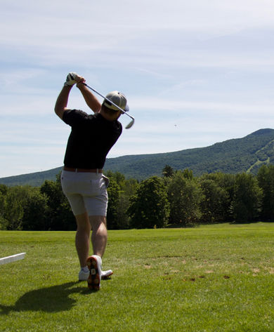 Man Plays Golf at Mount Snow Golf Club