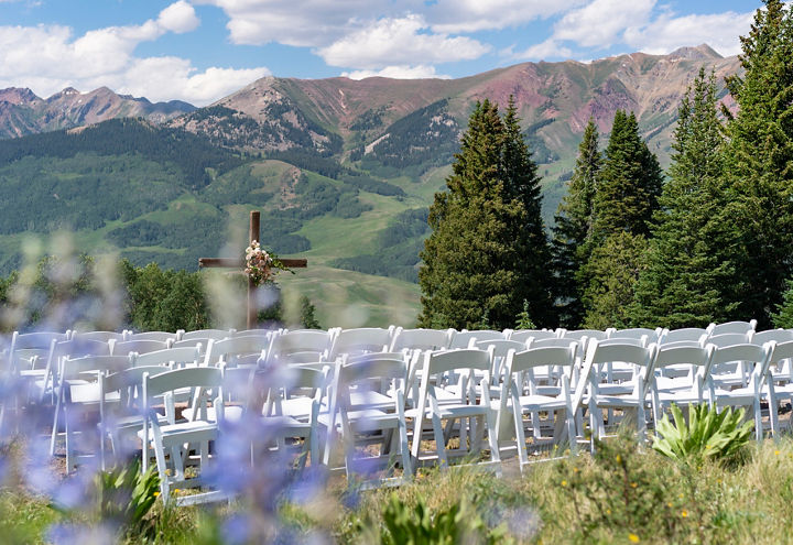 Crested Butte Wedding Venue setup without guests