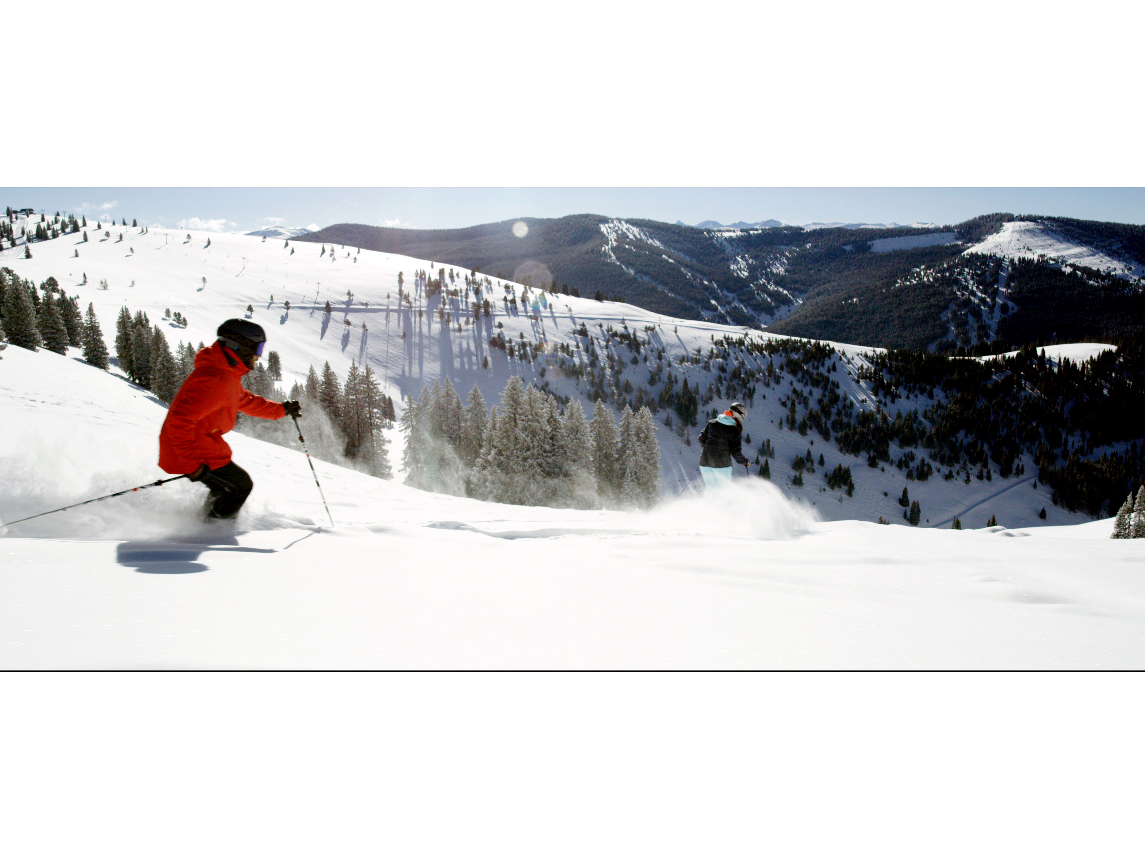 Skiing Under Chairlift