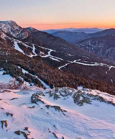 Scenic view at sunrise in Stowe, VT.