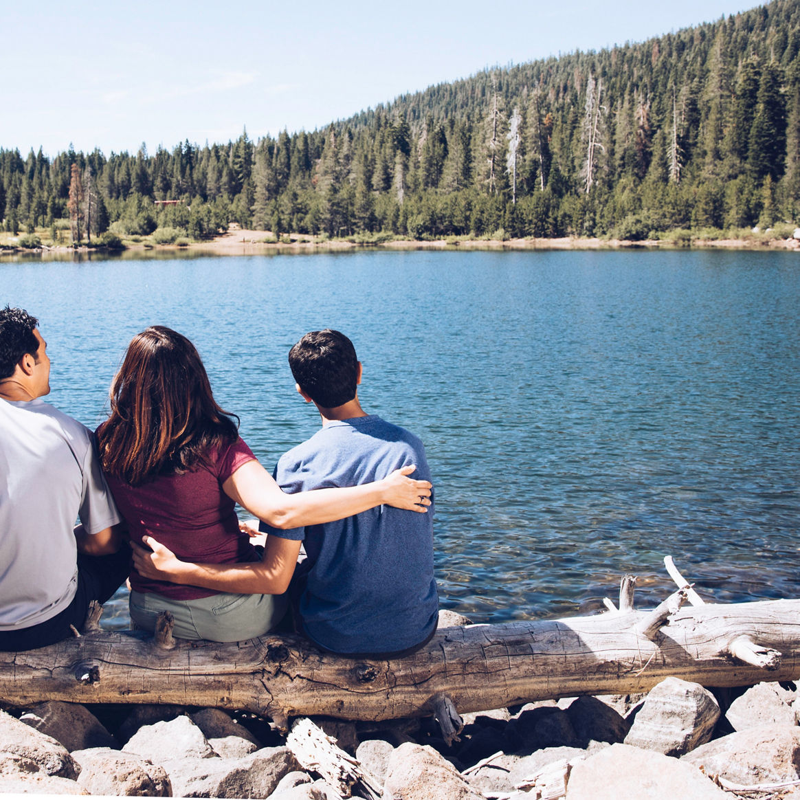 Family hiking day in Northstar, CA.