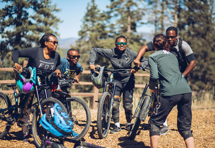 Family participates in the Freeride Fest at Northstar, CA.