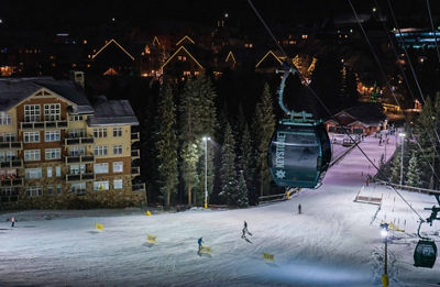 Night skiing on Dercum at Keystone, CO.