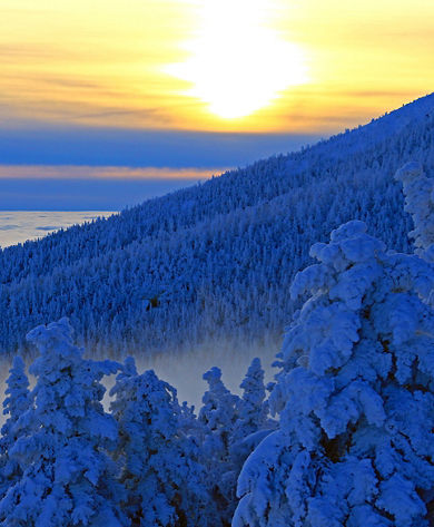 Sunset Over Mt. Mansfield at StoweMountain Resort