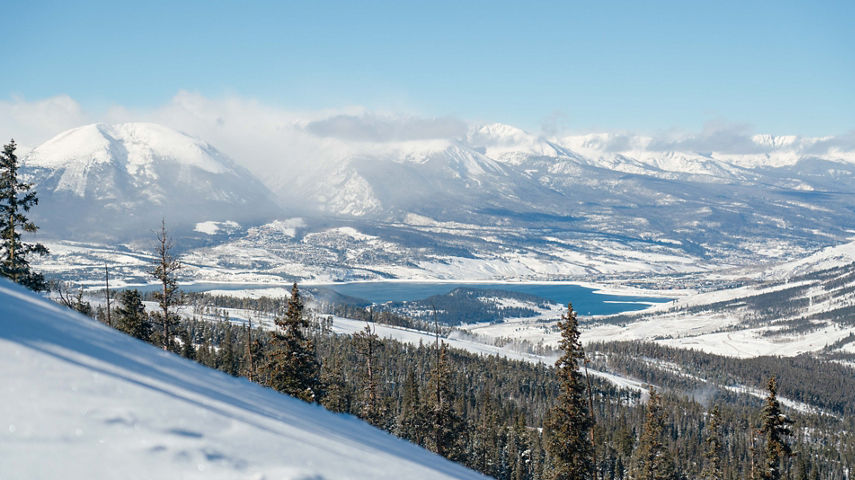 Scenic views of Lake Dillon from Keystone, CO.