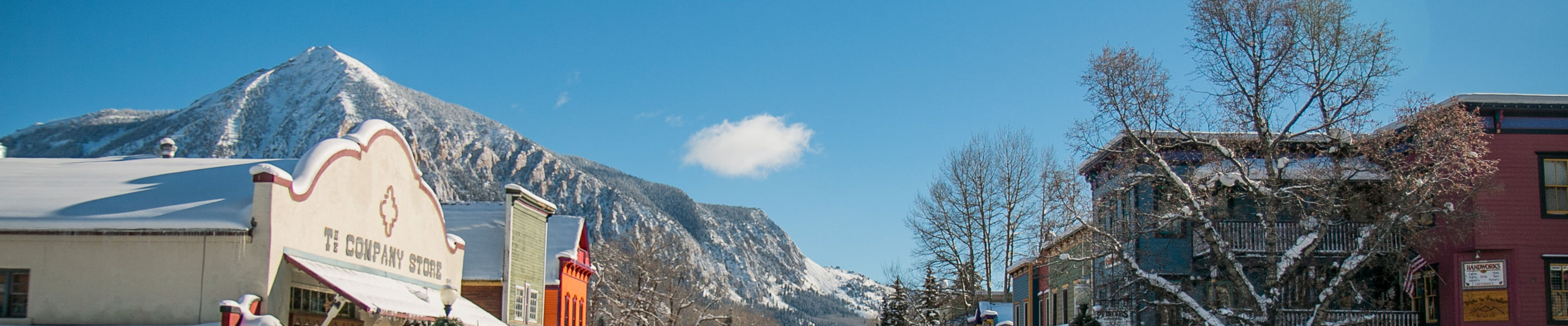 Snow Covered Elk Ave at Crested Butte
