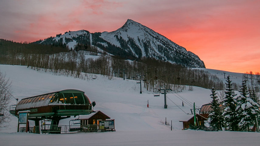 Red Sunrise Over Peak