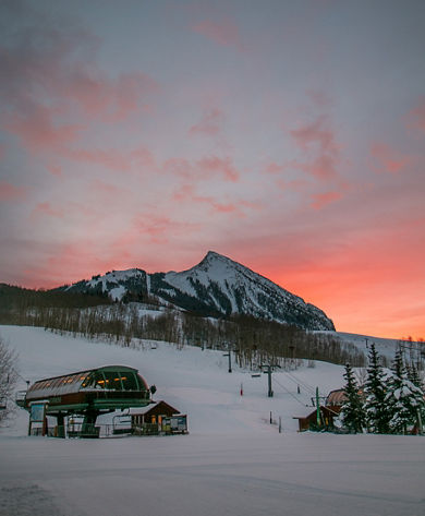 Red Sunrise Over Peak