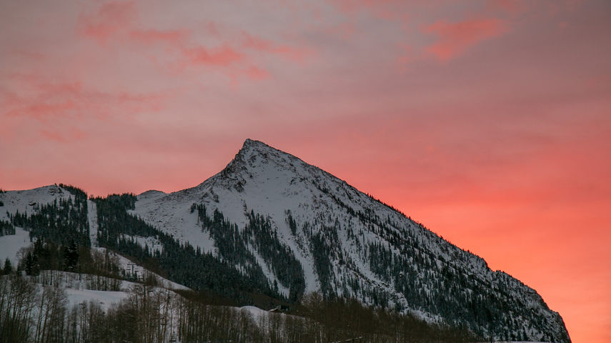 Red Sunrise Over Peak