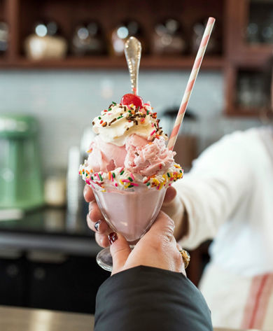 The Ice Cream Parlour on the mountain at Beaver Creek, CO.
