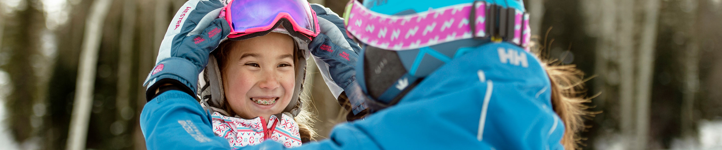 Family Ski School lesson at Haymeadow Park in Beaver Creek, CO