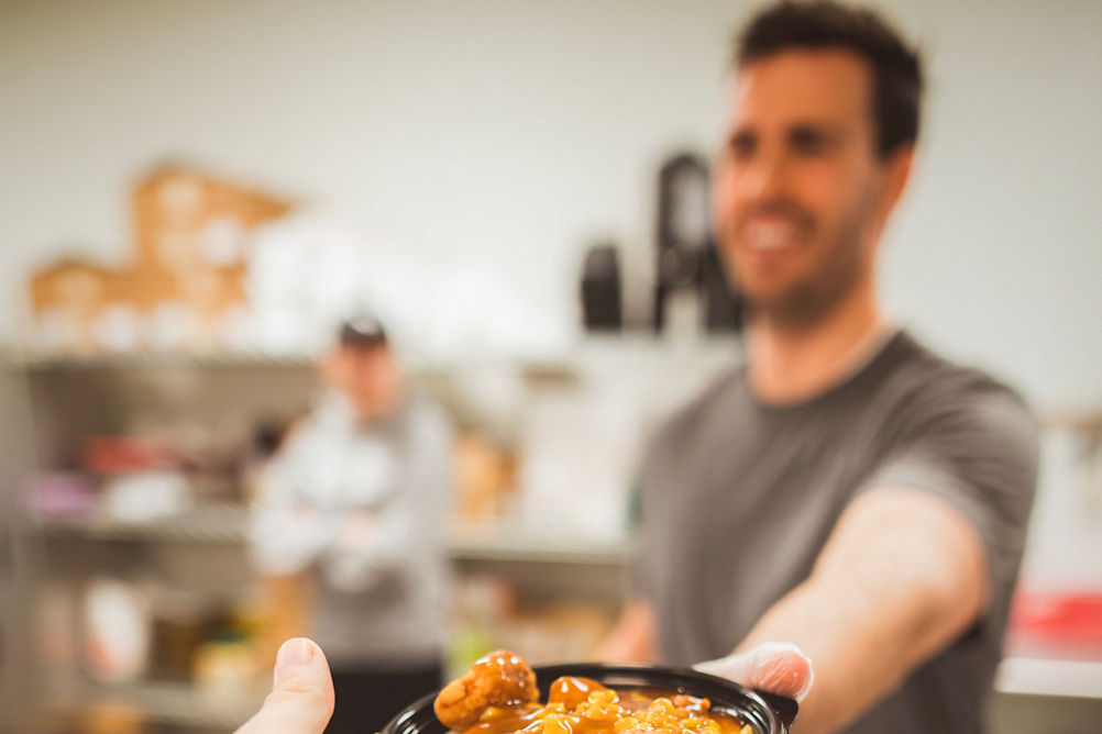 Mashed Potato and Fried Chicken Bowl at Boston Mills Dining Area