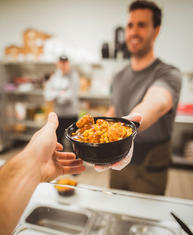 Mashed Potato and Fried Chicken Bowl at Boston Mills Dining Area