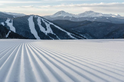 Groomed run in Keystone, CO.