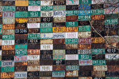 License Plate Wall