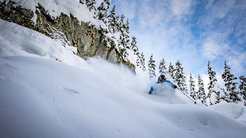 Aerial views of Whistler Blackcomb.