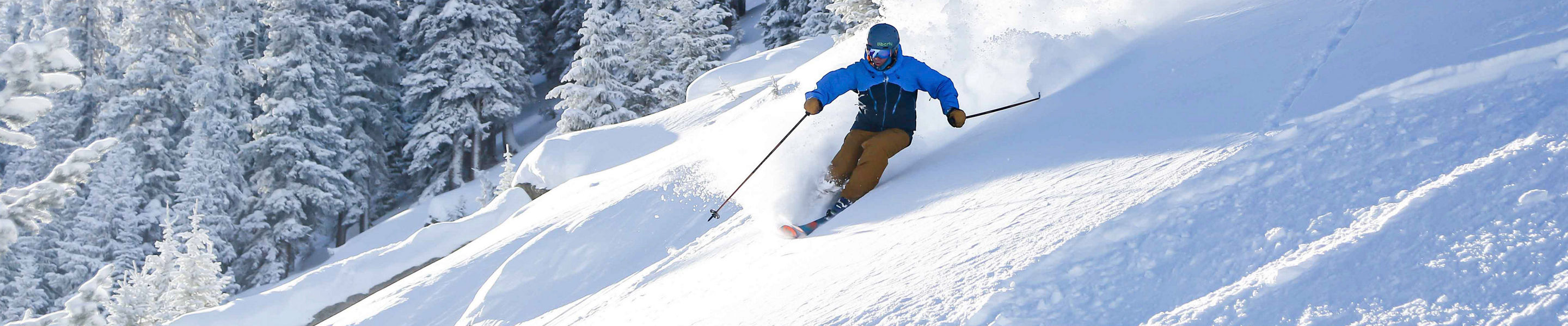 Skiing in the Blue Sky Basin in Vail, CO
