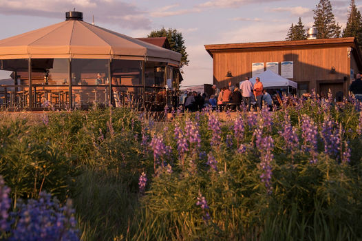 The Umbrella Bar at sunset in Crested Butte, CO.