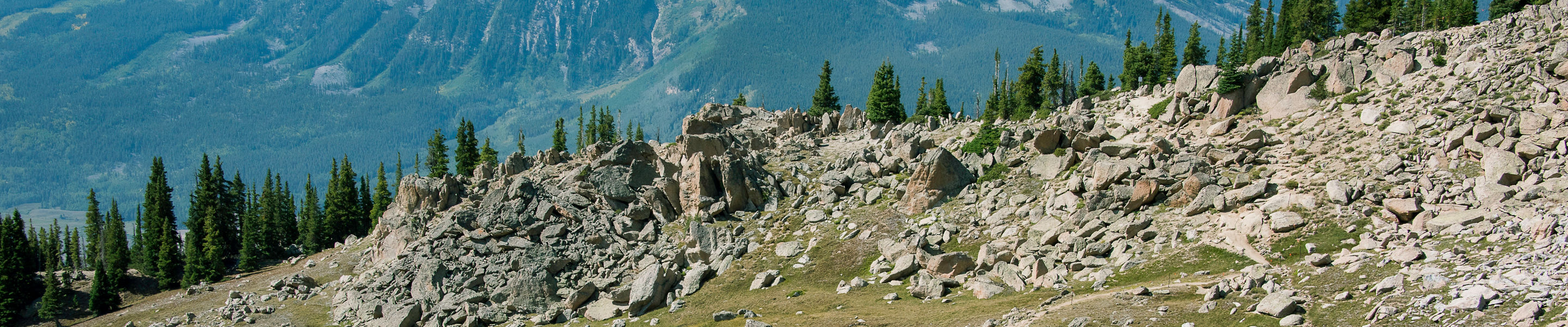 Couple hikes the peak in Crested Butte, CO.