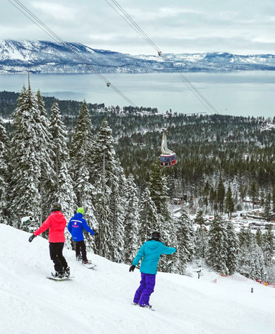 Snowboarding in Heavenly, CA.