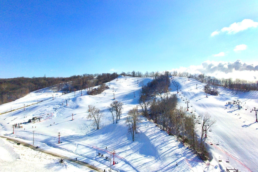 Aerial View of the Ski Area at Snow Creek
