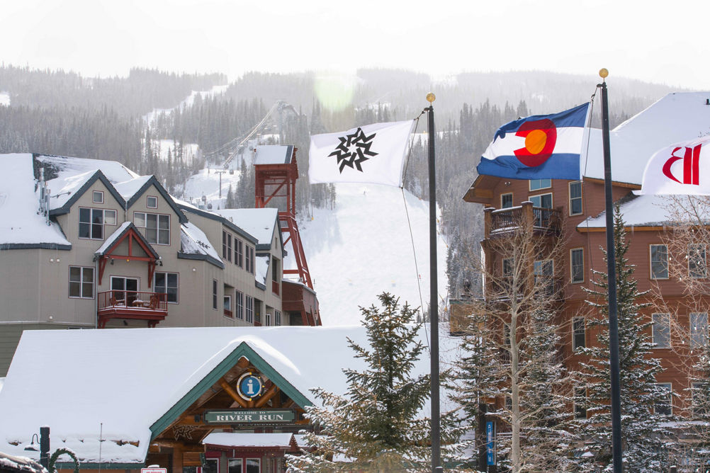 Lodging at the entrance of River Run Village in Keystone, CO.