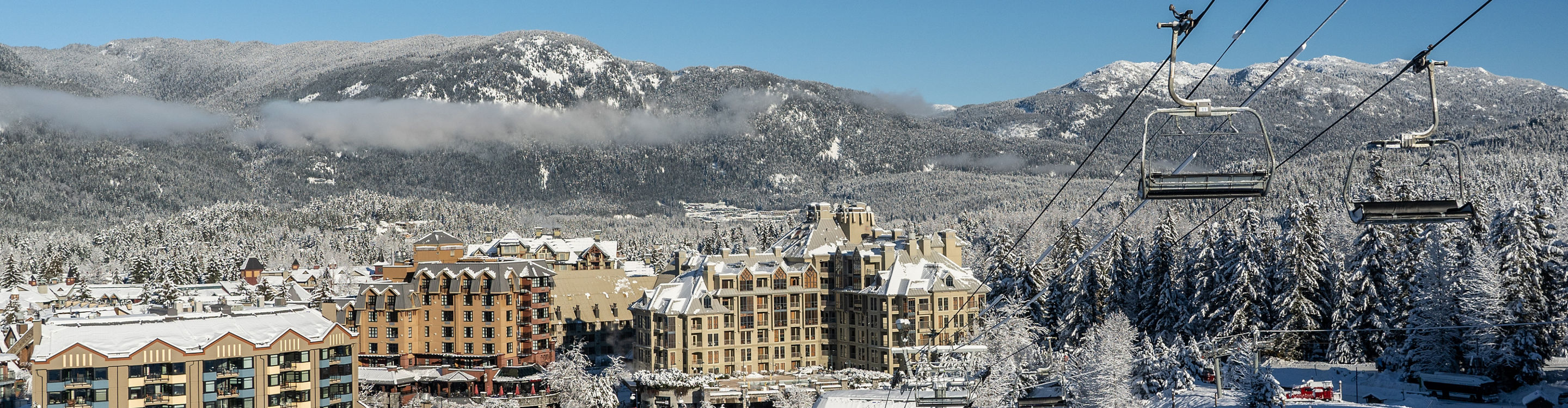 View of Whistler Blackcomb Village from Lower Olympic