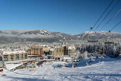 View of Whistler Blackcomb Village from Lower Olympic