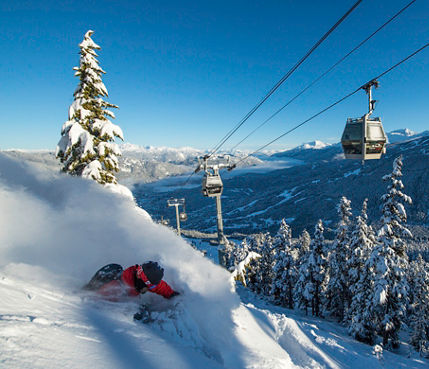 Austin Ross on Blackcomb Mountain in Whistler Blackcomb.
