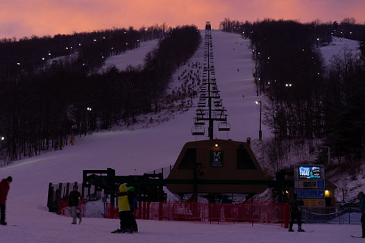 Whitetail Express Quad at Sunset at Whitetail