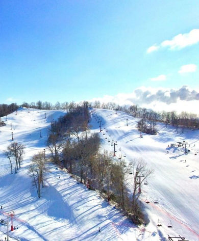 Aerial View of the Ski Area at Snow Creek