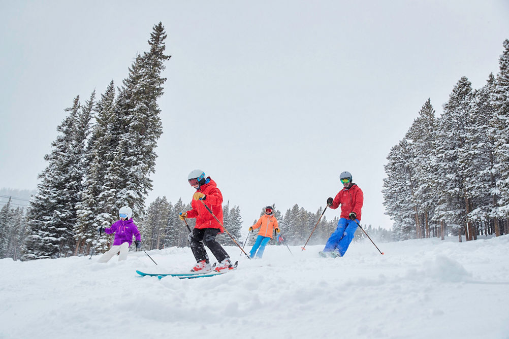 Family powder day at Breckenridge, CO.