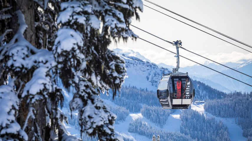 The gondola in Whistler Blackcomb.