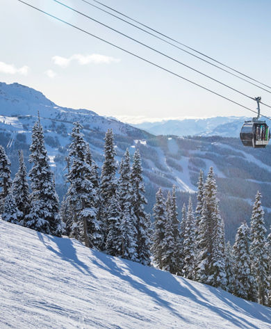 The gondola in Whistler Blackcomb.