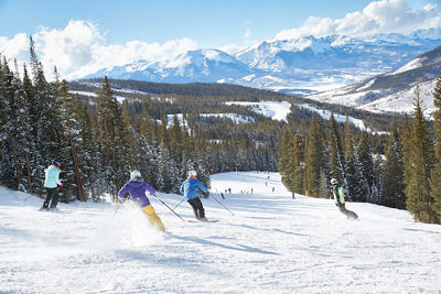 Friends skiing in Keystone, CO.