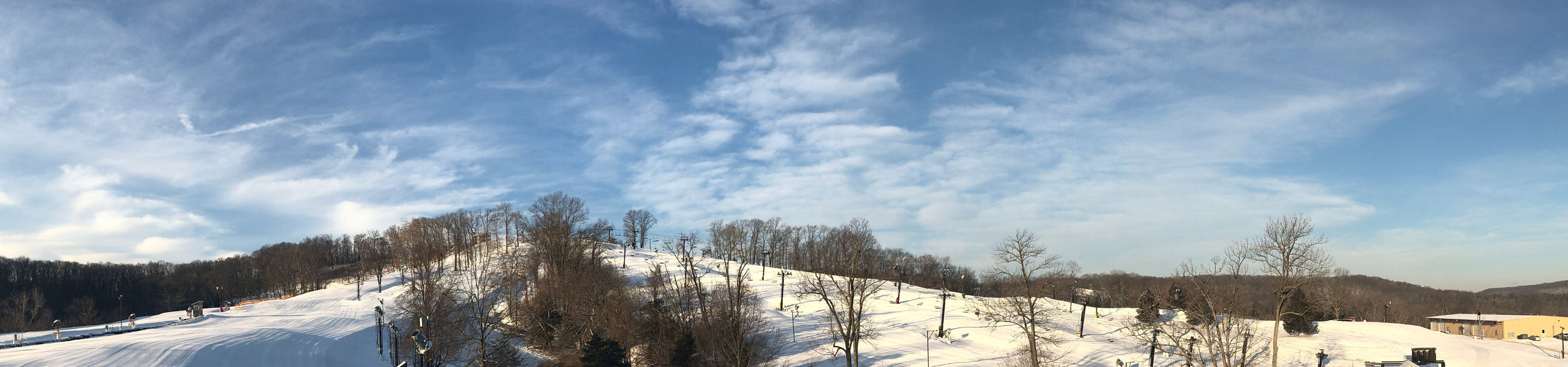 Freshly Groomed Ski Run at Hidden Valley