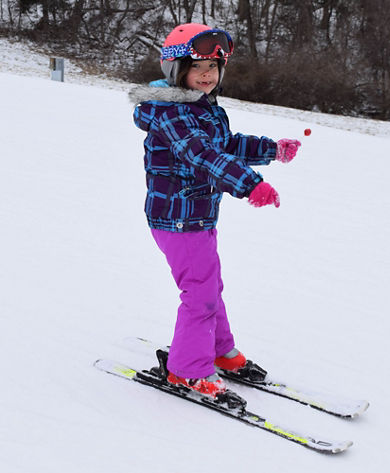 Little Girl Learns How to Ski at Hidden Valley
