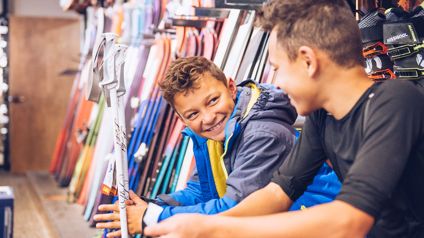 Family shopping in Northstar, CA