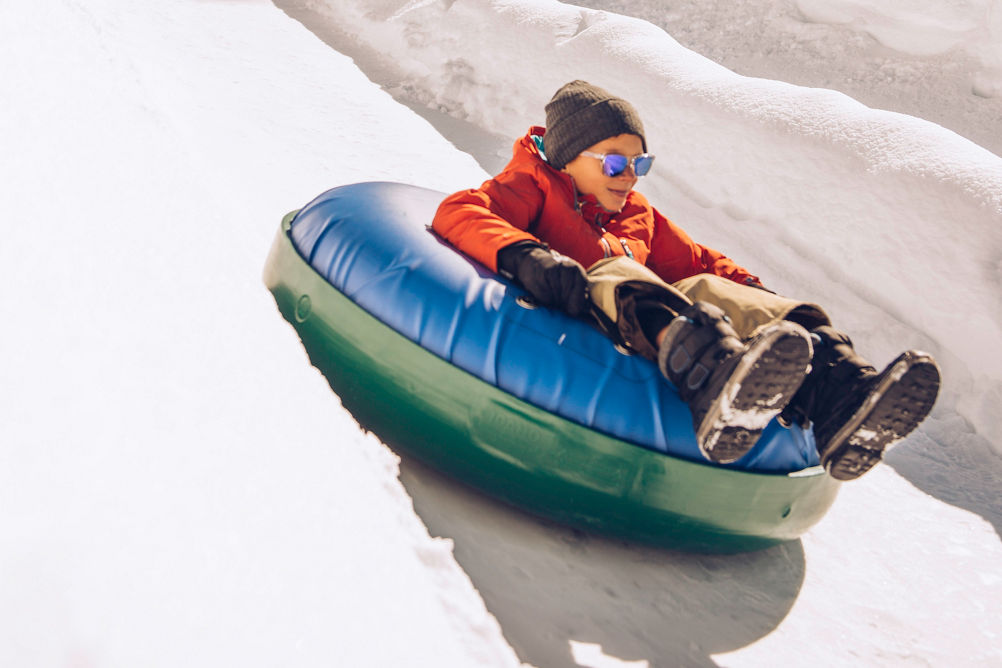 Family tubing in Northstar, CA.