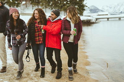 Friends hiking in Heavenly, CA.
