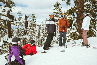 Friends skiing in Heavenly, CA.
